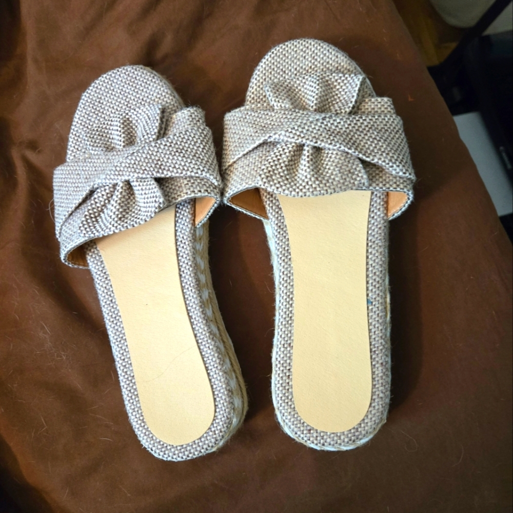New Women Bow Espadrille Sandals Size 8.5